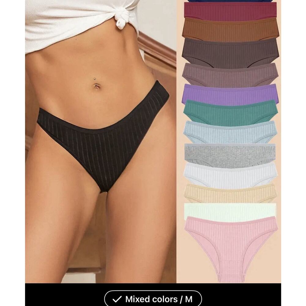 High-Rise Cotton Underwear Pack of Seven In Size Medium Brand New
